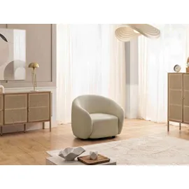 s-style möbel Cocktailsessel Roundi Bouclé 90 x 76 x 80 cm Beige