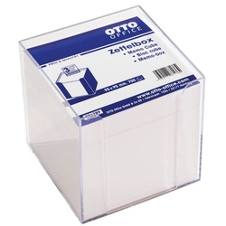 OTTO Office Zettelbox mit weißem Papier, 9.5x9.5x9.5 cm