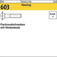 Industrial Quality Supplies DIN 603 Flachrundschraube M8x30 Messing blank