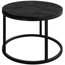 Lukmebel Couchtisch, CIRI, 60x60x42cm, rund, schwarz und dunkler Beton