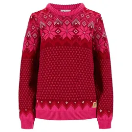 Dale of Norway Vilja Fem Sweater redrose allium raspberry (I01) L