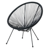 VCM ebuy24 Elisabeth Garten Loungestuhl Schwarz