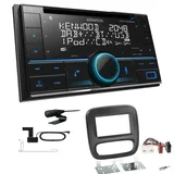 Kenwood 2-DIN Radio Bluetooth DAB+ für Renault Trafic III ab 2014 schwarz