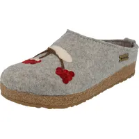 Haflinger Damen Hausschuh Wollfilz Pantoffel Vogel Grizzly Winterbird 731089, Größe:42 EU, Farbe:Grau - 42