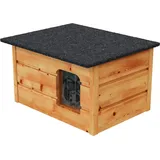 QLS Katzenhaus Katzenhütte Katzenhöhle Outdoor draußen winterfest isoliert Holz 8577