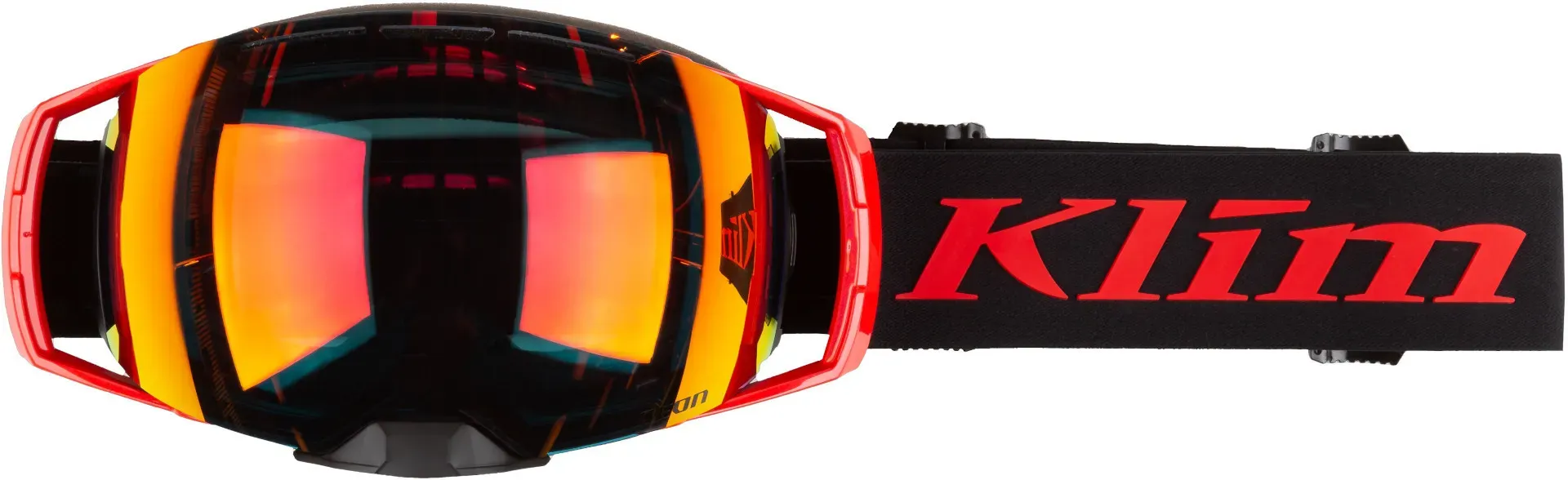 Klim Aeon Snowmobil Brille, schwarz-rot für Männer