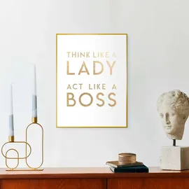 Reinders! Bild LADY BOSS (BHT 30x40x1.60 cm) - gold - BHT 30x40x1.60 cm