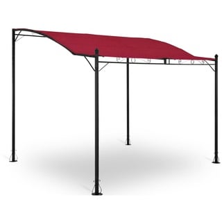 Uniprodo Anbaupavillon freistehend weinrot 2,6 x 3 m -