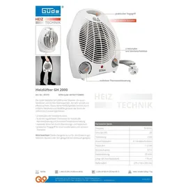 Güde Heizlüfter GH 2000 2000 W Weiß