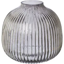 creativ home Kugelvase CREATIV HOME "MONTE", grau, H:18cm Ø:19cm, Glas, Vasen, Vase aus Glas, mit Schliffstruktur, Höhe ca. 18 cm