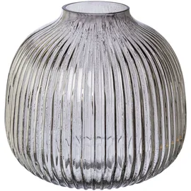 creativ home Kugelvase CREATIV HOME "MONTE", grau, H:18cm Ø:19cm, Glas, Vasen, Vase aus Glas, mit Schliffstruktur, Höhe ca. 18 cm