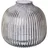 creativ home Kugelvase CREATIV HOME "MONTE", grau, H:18cm Ø:19cm, Glas, Vasen, Vase aus Glas, mit Schliffstruktur, Höhe ca. 18 cm