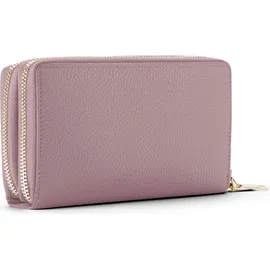 lazarotti Bologna Leather Double Zip Around Wallet Damen Geldbörse rosa