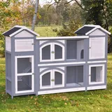 nanook shop Kleintierstall XXL 189 x 43 x 127 cm grau weiß