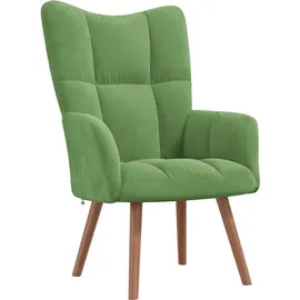 vidaXL Relaxsessel 61 x 95 x 69 cm Hellgrün Samt