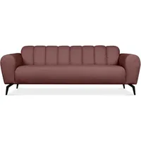 KONSIMO® 3-Sitzer RUBERO Einzelsofa, bequemes Sofa für 3 Personen, elegante Farben, modernes Design, hohe Armlehnen rosa