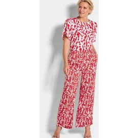 GOLDNER Druckhose Schlupfhose rot/weiß 38