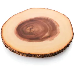 Frühstücksbrett, Vesperbrett groß - 36cm Durchmesser - aus Akazienholz - wendbar