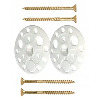 Dämmstoffteller mit Schrauben 6x180-100 St. Set Unterlegscheiben 60mm zur Fixierung und Unterstützung aller Arten von weichen bis mittleren Dämmplatten und Platten, Lastverteilung