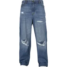 URBAN CLASSICS Distressed 90‘s Jeans Deep Blue Destroyed Washed 32