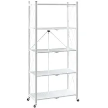 Proregal Klappregal Weiß Metall, 72x167x34 cm, Küchen, Küchenmöbel, Küchenregale