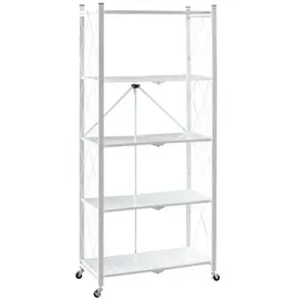 Proregal Klappregal Weiß Metall, 72x167x34 cm, Küchen, Küchenmöbel, Küchenregale