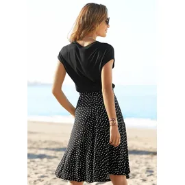 Beachtime Jerseykleid Schwarz Gepunktet 44