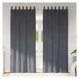 vidaXL Verdunkelungsvorhänge 2 pcs Hellgrau 140 x 245 cm Samt