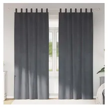 vidaXL Verdunkelungsvorhänge 2 pcs Hellgrau 140 x 245 cm Samt
