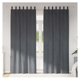 vidaXL Verdunkelungsvorhänge 2 pcs Hellgrau 140 x 245 cm Samt
