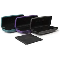 Edison & King Brillenetui Brillenetuis im 3er-Pack, hardcase - schwarz, türkis und lila bunt