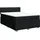 vidaXL Boxspringbett mit Matratze Schwarz 140x200 cm Stoff