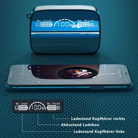 UC-Express® Bluetooth In-Ear Kopfhörer für Samsung Galaxy S25 S24 Plus Ultra Edge Ohrhörer - Schwarz