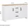 Homestyle4u Sideboard 150 x 89,5 x 41 cm Weiß / Eiche