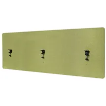 Proregal Akustik-Tischtrennwand HxBxT 60x160x2 cm Doppelwandig Stoff Grün Büro-Sichtschutz Schreibtisch Pinnwand