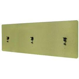 Proregal Akustik-Tischtrennwand HxBxT 60x160x2 cm Doppelwandig Stoff Grün Büro-Sichtschutz Schreibtisch Pinnwand