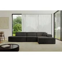 altdecor Ecksofa Ottomane Rechts IREA-L2-v3 327x165x77 cm Schwarz