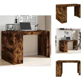 Vidaxl - Schreibtisch Räuchereiche 123,5x73,5x75 cm Holzwerkstoff - Bürostuhl - Schreibtisch - Home Office - Arbeitsplatz - Laptoptisch