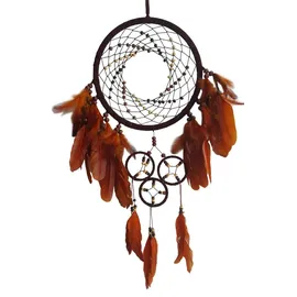 Saraswati Traumfänger "Cosmic Swirl" Leder