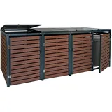 MCW Mülltonnenverkleidung K14 264 x 119 x 84 cm braun