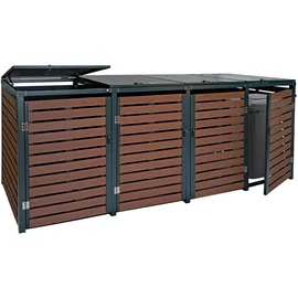 MCW Mülltonnenverkleidung K14 264 x 119 x 84 cm braun