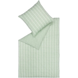 Esprit Bettwäsche »Harp Stripe«, (2 tlg.), in Renforce Qualität, 100% Baumwolle (BCI Better Cotton Initiative), Bett- und Kopfkissenbezug mit Reißverschluss, Winter- und Sommerbettwäsche, grün