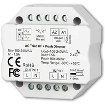 ISOLED Sys-Pro + Zigbee 3.0 Push/Funk Dimmer, 230V AC, 360 VA, Phasenan-/Abschnitt wählbar