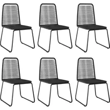 vidaXL Gartenstuhl-Set 54 x 59 x 91 cm schwarz 6 St.