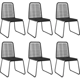 vidaXL Gartenstuhl-Set 54 x 59 x 91 cm schwarz 6 St.