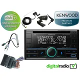 DSX Kenwood CD Bluetooth DAB+ USB Antenne inkl. für VW POLO IV 9N Autoradio (Digitalradio (DAB), FM) schwarz