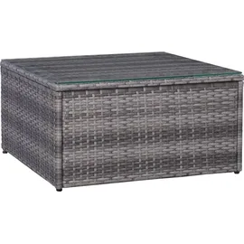 vidaXL Polyrattan Lounge-Set grau inkl. Auflagen 44158