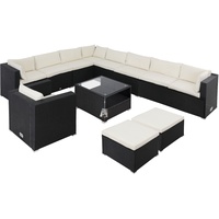 CASARIA® Gartenmöbel XXXL Polyrattan Lounge Sitzgruppe Garten Balkon Sofa Couch