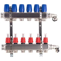 Heizkreisverteiler BASIC für Fußbodenheizung, 6 Heizkreise