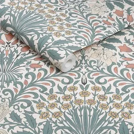 William Morris At Home Vliestapete Garden 53 cm 10 m blau